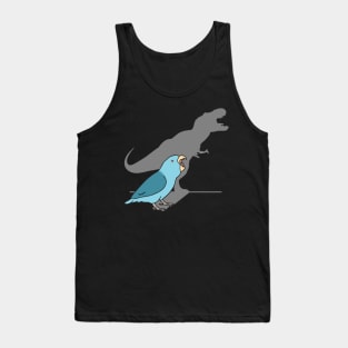 T-rex shadow - blue parrotlet Tank Top